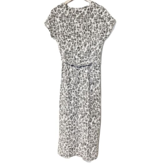 Anthro Dolan Left Coast Taleen Boucle Textured Belted Midi Dress M - Picture 3 of 6